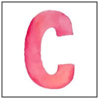 Letter C Water color. links to Letter of the week letter C curriculum.