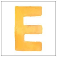 Letter E Water color. links to Letter of the week letter E curriculum.