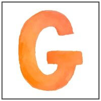 Letter G Water color. links to Letter of the week letter G curriculum.