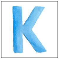 Letter K Water color. links to Letter of the week letter K curriculum.