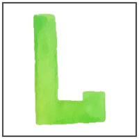 Letter L Water color. links to Letter of the week letter L curriculum.