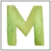 Letter M Water color. links to Letter of the week letter M curriculum.
