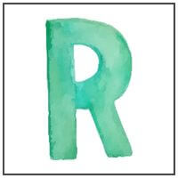 Letter R Water color. links to Letter of the week letter R curriculum.