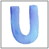 Letter U Water color. links to Letter of the week letter U curriculum.